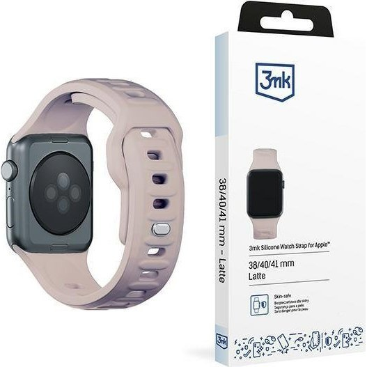 3mk Silicone Apple Watch S1/S2/S3/S4/S5/S6/S7/S8/S9/SE Okosóra Szíj 38/40/41mm - Rozéarany