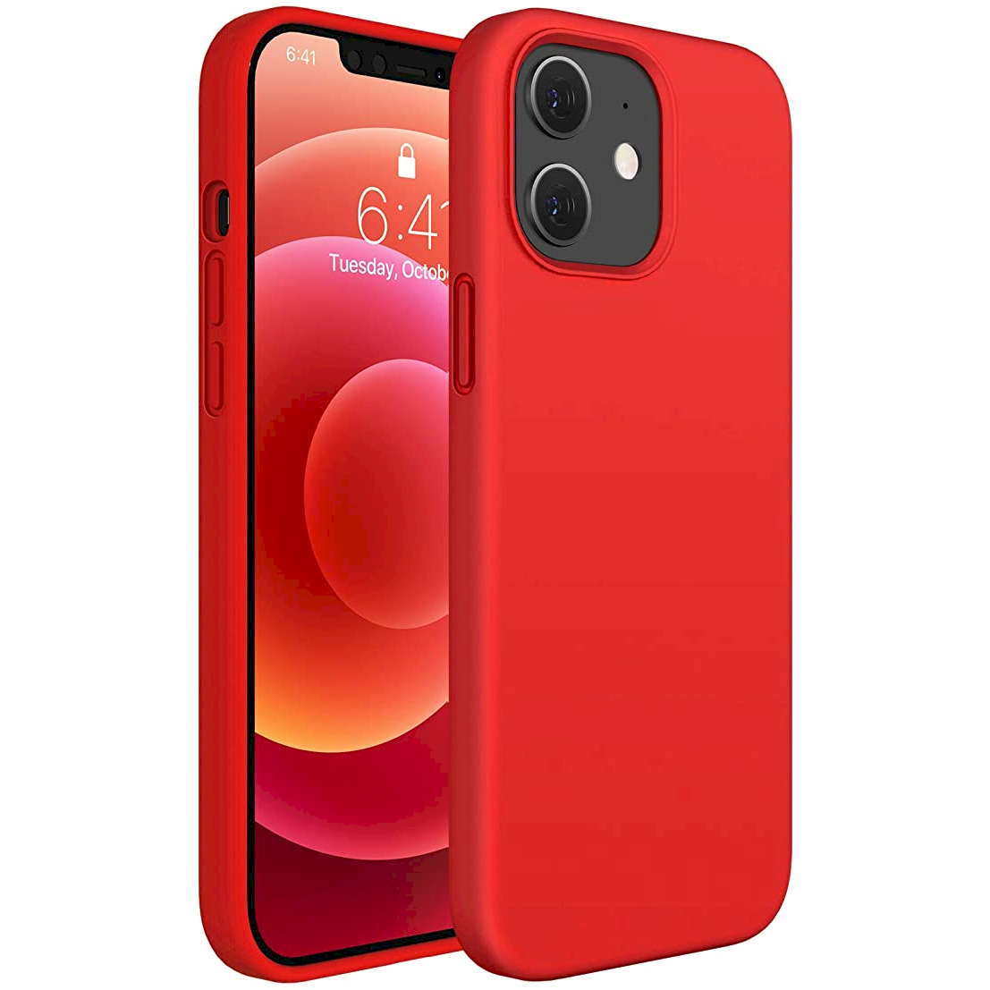 Fusion Elegance Fibre Protect Apple iPhone 12 Pro Max Szilikon Tok - Piros (FSN-BC-EF-IPH12PM-RE)