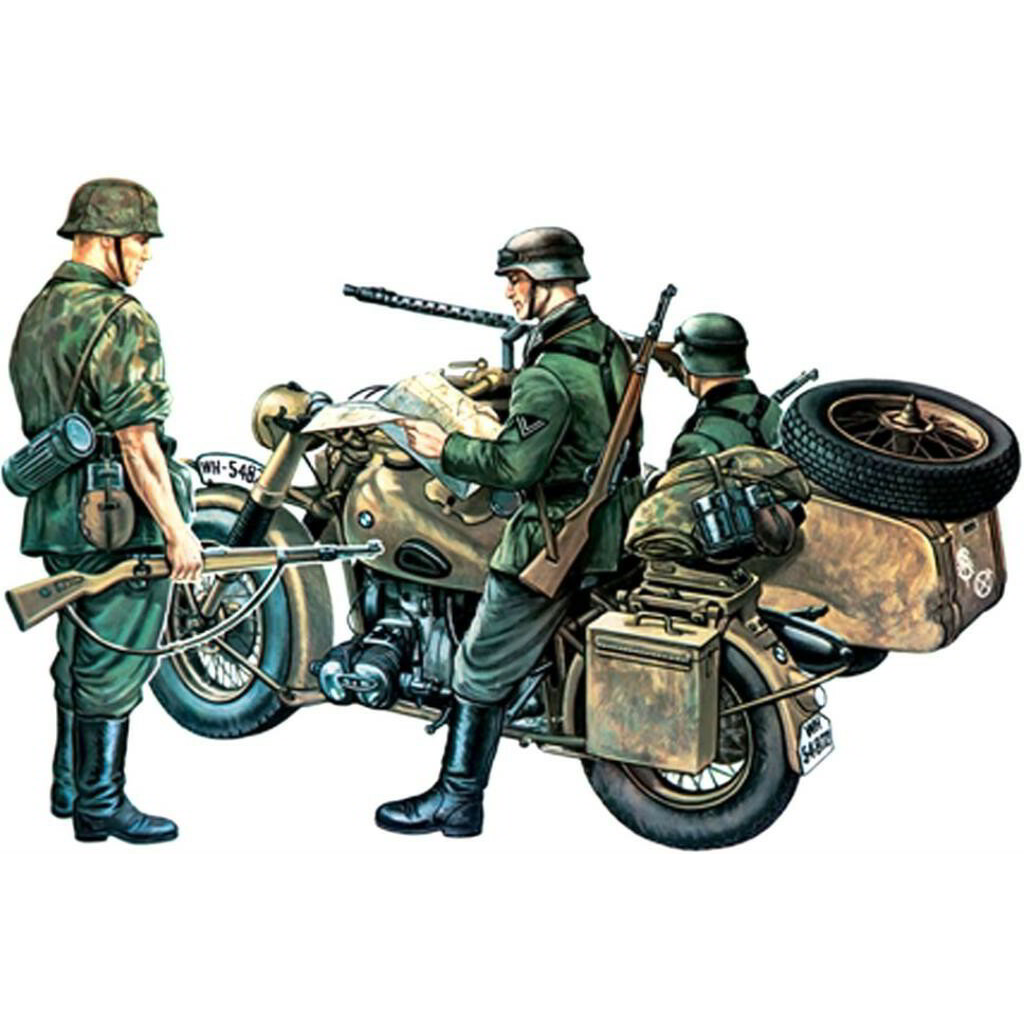 Italeri BMW R75 oldalkocsis motor műanyag modell (1:35) (MI-315)