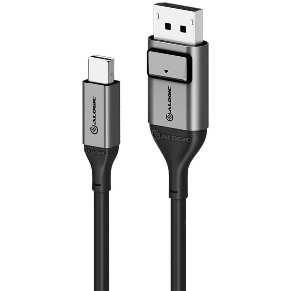 ALOGIC ULMDPDP02-SGR DisplayPort kabel 2 m Mini DisplayPort Zwart, Grijs