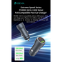 Devia Extreme Speed Series 30W PD+QC autós gyorstöltő USB+Type-C - fekete
