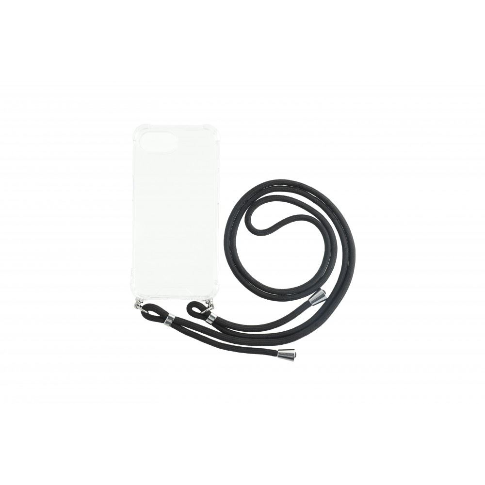 Cellect iPhone 16e nyakba akasztható átlátszó tok fekete zsinórral (CEL-FEST-IPH16E-TP) (CEL-FEST-IPH16E-TP)