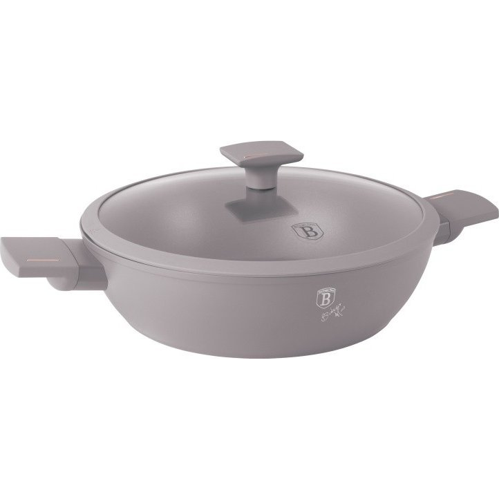 BerlingerHaus BH/8099 Taupe Collection Alacsony Lábas - Fedővel, 4,2 L, Kovácsolt Alumínium, Matt Taupe (BH-8099)