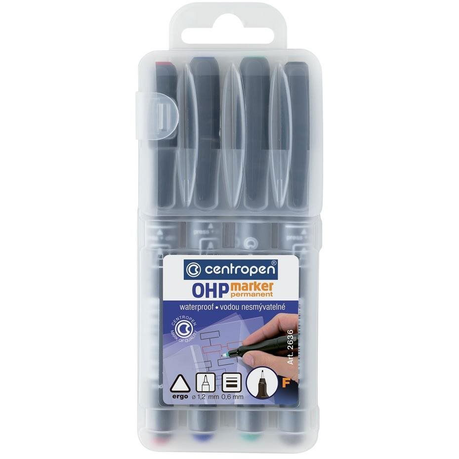 Centropen 2636/4 F Marker szett, tokban (8595013611326)