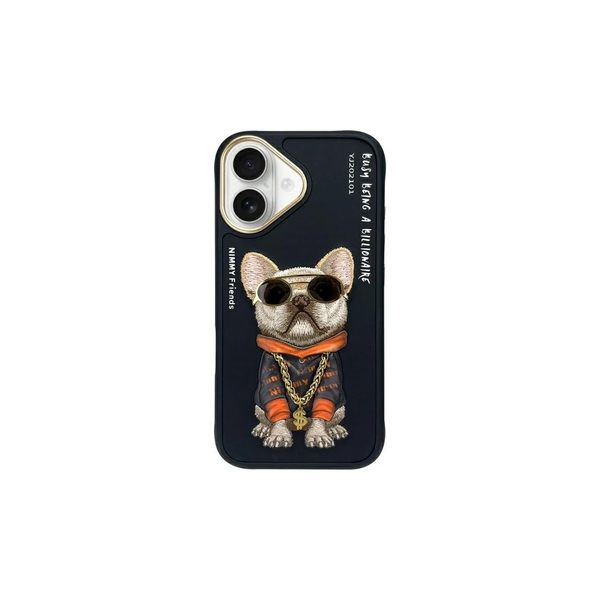Nimmy tok iPhone 16 6.1" készülékhez Glasses Cool Dog fekete