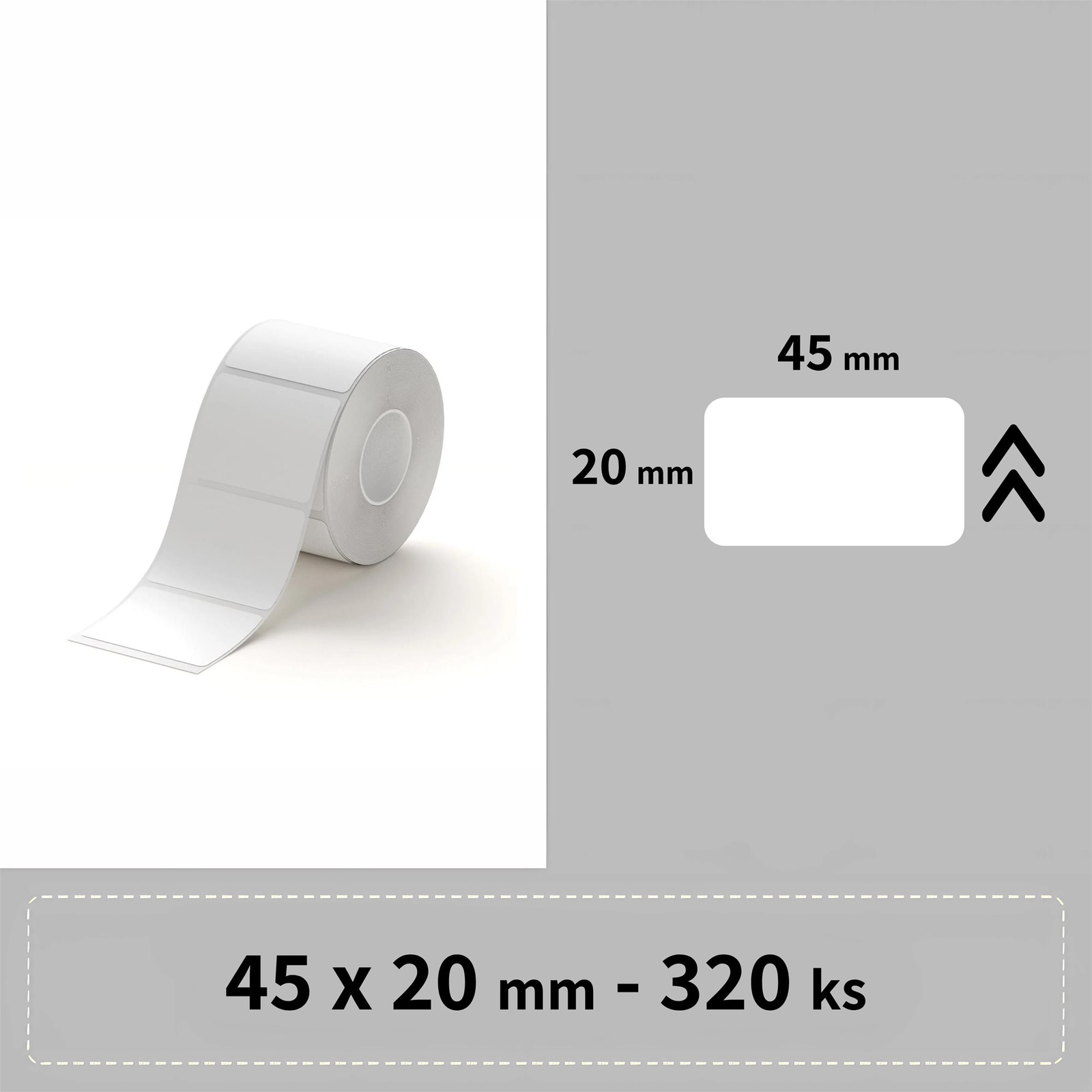 Niimbot R 45x20mm 320 db ,fehér B21, B21S, B3, B1S kompatibilis (A2A18918901)