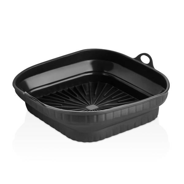 TOO összecsukható négyzetes szilikon forma forrólevegős sütőhöz (air fryer) 21cm*21cm, szürke, fekete vagy piros SL-3251 (SL-3251)