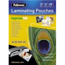 Fellowes laminálógéphez fényes meleglamináló fólia 100 mikron, A5 (IFW53510 / 5351002) (5351002)