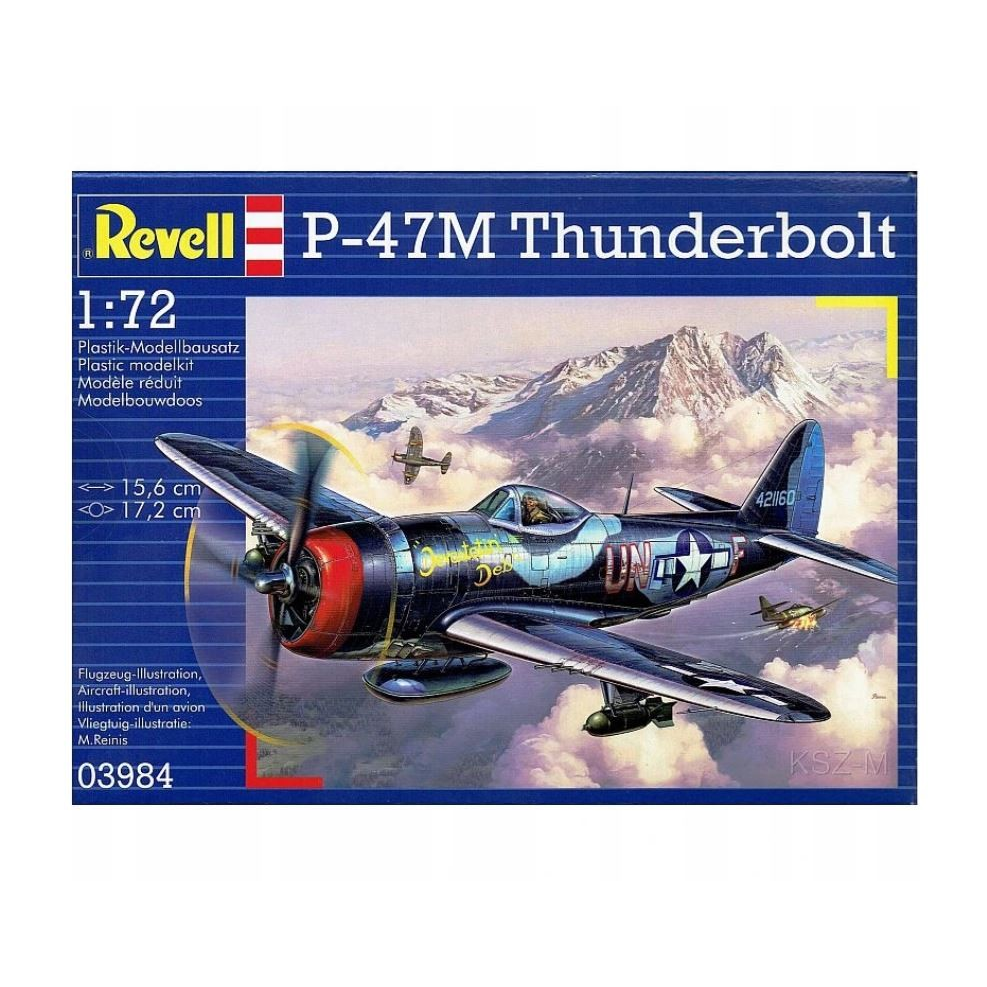 Revell P-47 Thunderbolt vadászrepülőgép műanyag modell (1:72) (03984)