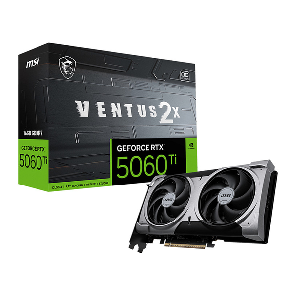 MSI GeForce RTX 5060 TI 16GB GDDR7 Ventus 2X OC Plus Videókártya