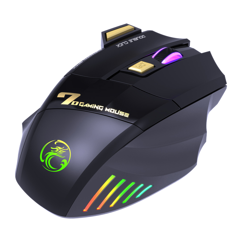 iMICE GW-X7 Wireless Gaming Egér 3200DPI - Fekete (IMICE GW-X7)