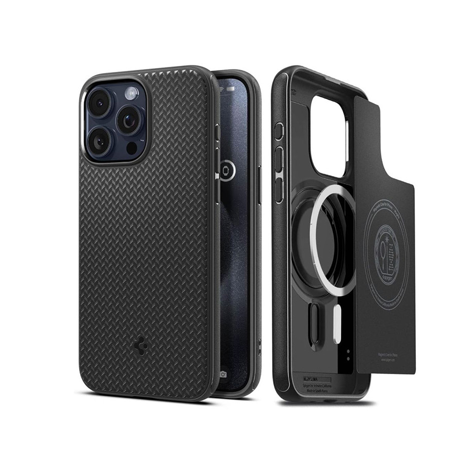 Apple iPhone 15 Pro Max ütésálló hátlap - Spigen Mag Armor MagSafe - fekete (SP749466)