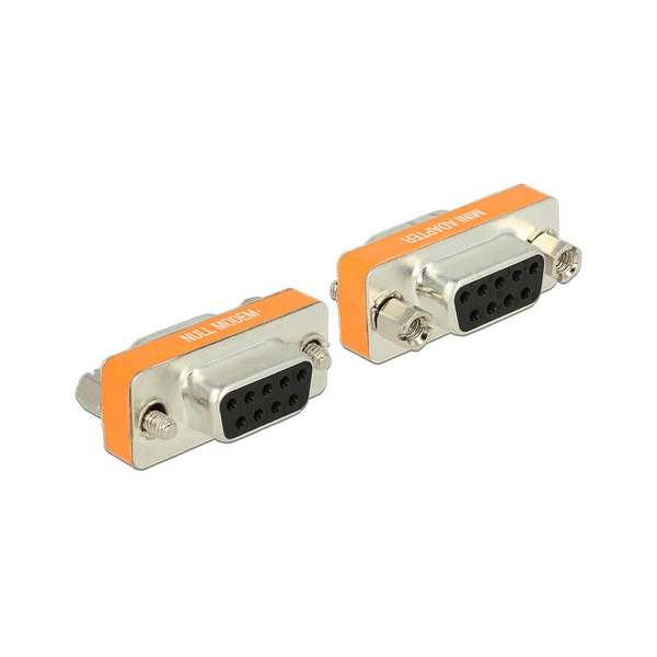 DELOCK Adapter Null Modem Sub-D 9 pin female > female Gender Changer (65570)