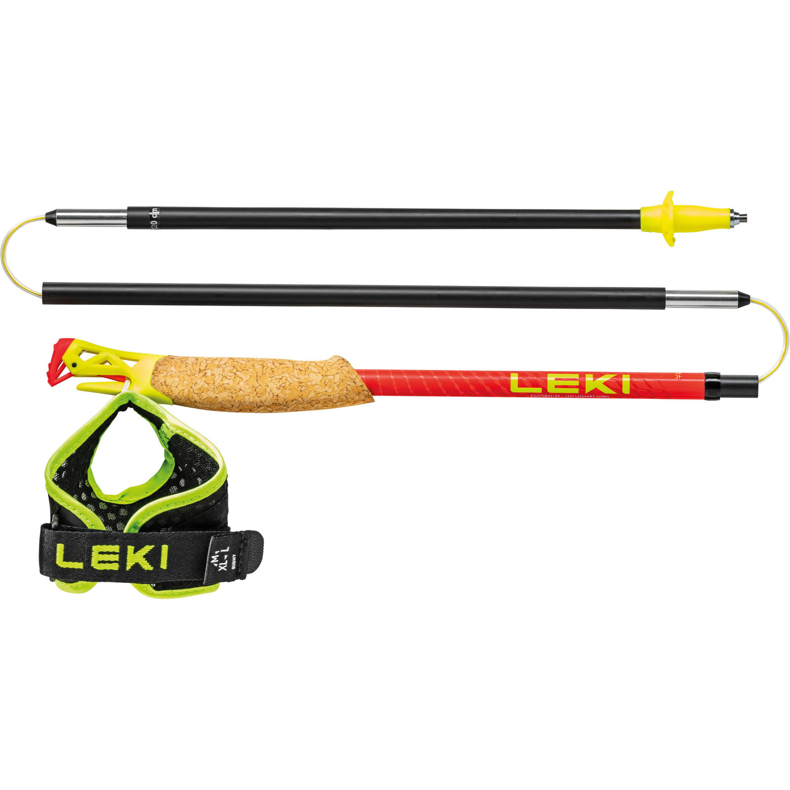 Leki Ultratrail FX.One Superlite, bright red-neonyellow-naturalcarbon, 105 cm (65225841105)