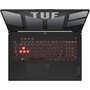 ASUS TUF Gaming A17 FA707NV-HX051W AMD Ryzen™ 5 7535HS Laptop 43,9 cm (17.3") Full HD 16 GB DDR5-SDRAM 1 TB SSD NVIDIA GeForce RTX 4060 Wi-Fi 6 (802.11ax) Windows 11 Home Fekete, Szürke