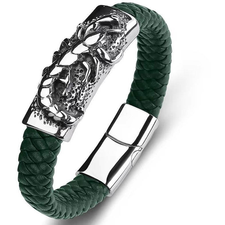 Predator Q1 PD1031-2 Leather bracelet 23 cm scorpion green (20995)