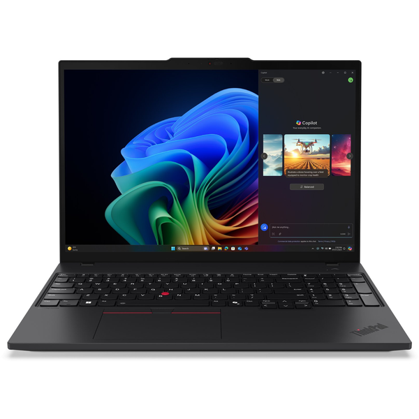 Lenovo ThinkPad T16 Gen 4 (AMD) Copilot+ PC AMD Ryzen AI 7 PRO 350 Ноутбук 40,6 см (16") WUXGA 64 GB DDR5-SDRAM 1 TB SSD Wi-Fi 7 (802.11be) Windows 11 Pro Немски Черен