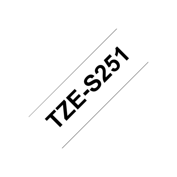 Brother laminated tape TZe-S251 - Black on white