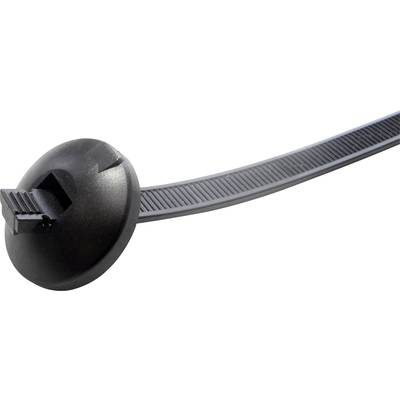 WKK 113227071 113227071 Kábelkötöző 370 mm 7.60 mm Fekete Lamellás lábbal 1 db (113227071)