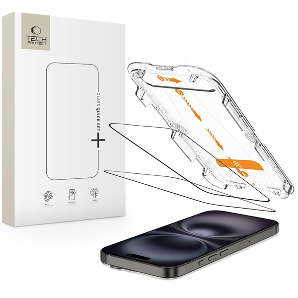 Tvrdené sklo Tech-Protect 2,5D pre iPhone 13/13 Pro/14/16e 2 ks, 0,30 mm