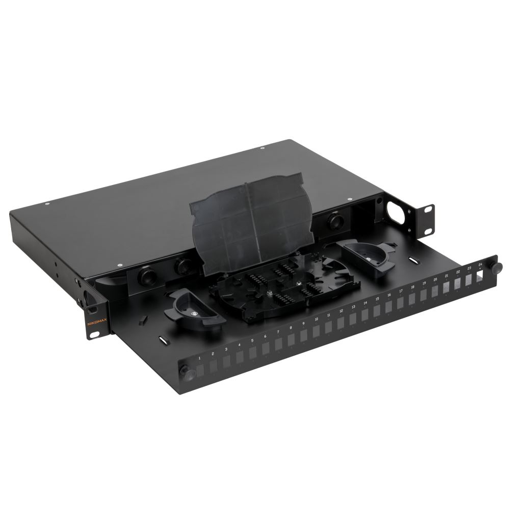 Nikomax optikai patch panel 24 port 1U 19