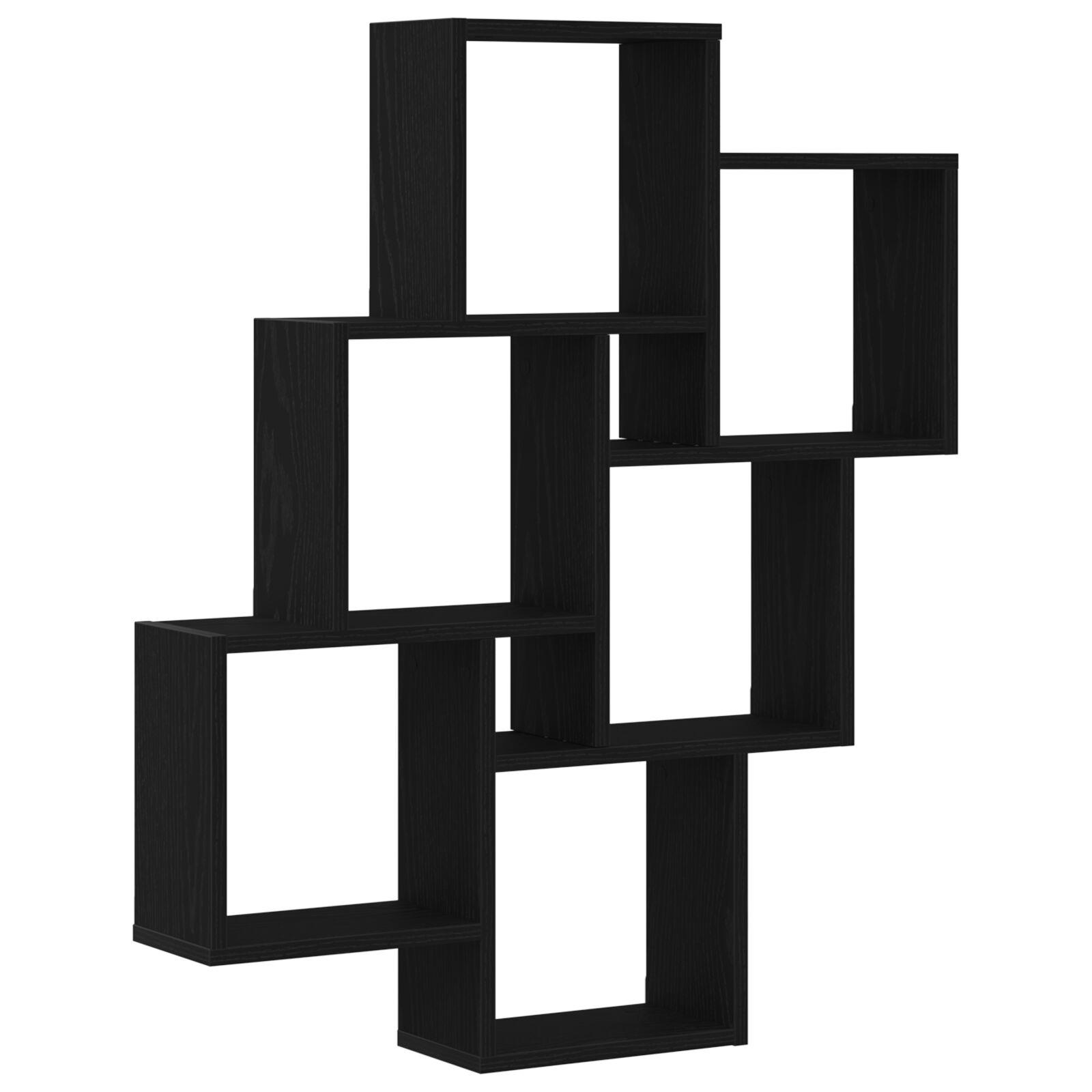 Fali Szekrény Fekete Tölgy 78x15x92 cm Műanyag Fa (862649)