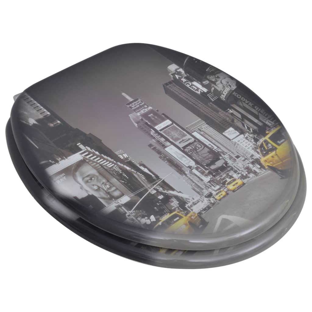 2 db New York mintás MDF WC ülőke (275915)