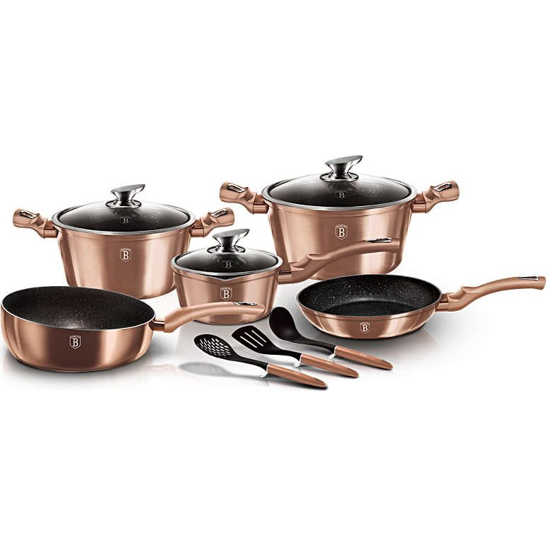 BerlingerHaus BH/6160 Metallic Line Rose Gold Edition Edénykészlet - Kovácsolt Alumínium, Rose Gold (BH/6160)