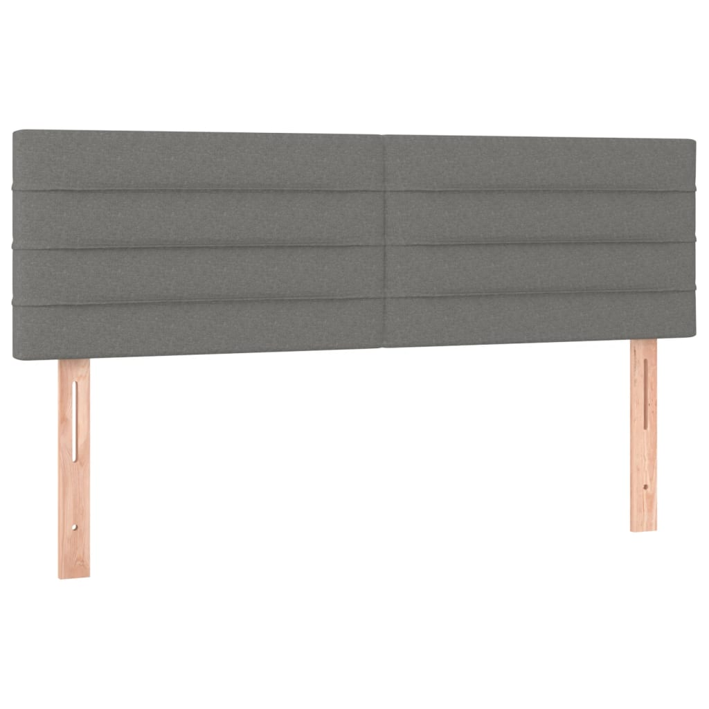 2 db sötétszürke szövet fejtámla 72 x 5 x 78/88 cm (346145)