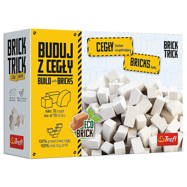 Trefl 61557 Brick Trick: Mozaik kastély 70 darabos építőkocka készlet - Fehér
