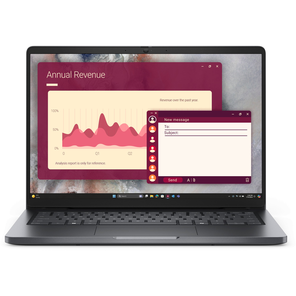 DELL Pro PC14250 Intel Core 5 120U Ноутбук 35,6 см (14") Full HD+ 16 GB DDR5-SDRAM 512 GB SSD Wi-Fi 6E (802.11ax) Windows 11 Pro Чешки, Словашки език Черен