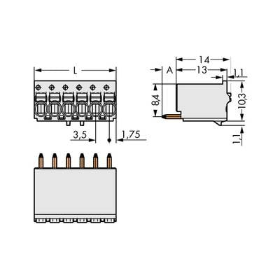 WAGO Stift ház panel 2091 Pólusok száma 12 Raszterméret: 3.50 mm 2091-1182/200-000 100 db (2091-1182/200-000)