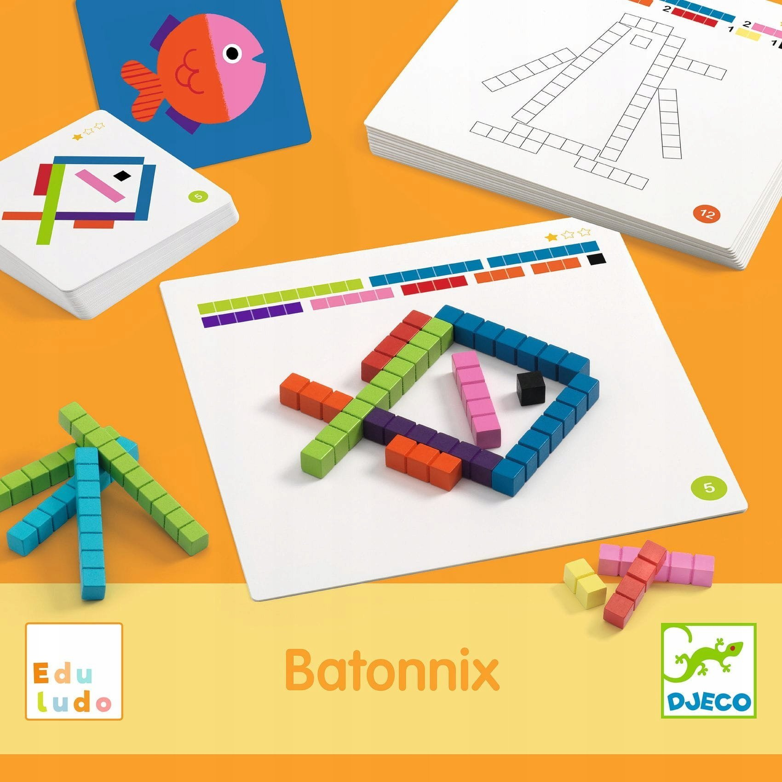 Djeco Eduludo Batonnix - Mérőrúd-Hálózat Fejlesztőjáték (DJ08268)