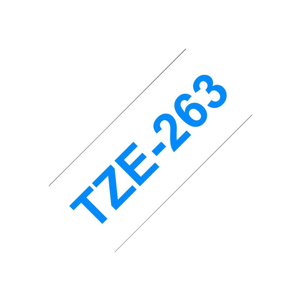 Brother laminated tape TZe-263 - Blue on white