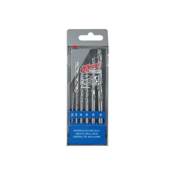 Wiertło Modeco do metalu HSS walcowe 2 4 5 3 6 8mm zestaw (MN-60-904)