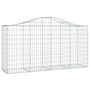 Комплект габионни кошници арка vidaXL, 7 бр, 200x50x100/120 см, Поцинковано желязо, 24.85 Kg