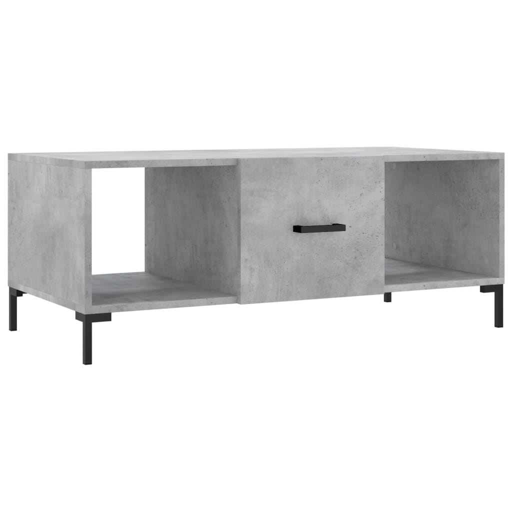 betonszürke szerelt fa dohányzóasztal 102 x 50 x 40 cm (829304)