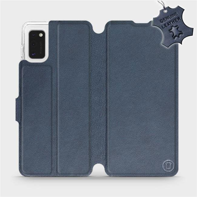Flip mobile phone case Samsung Galaxy A41 - Blue - leather - Blue Leather (5903516174096)