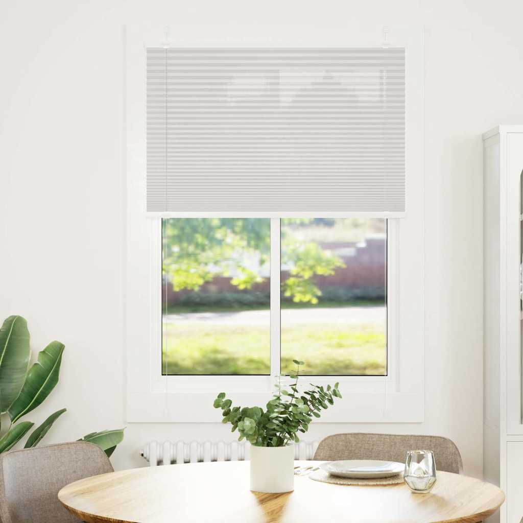 pliszírozott redőny világosszürke 95x100 cm szövetszélesség (4015329)