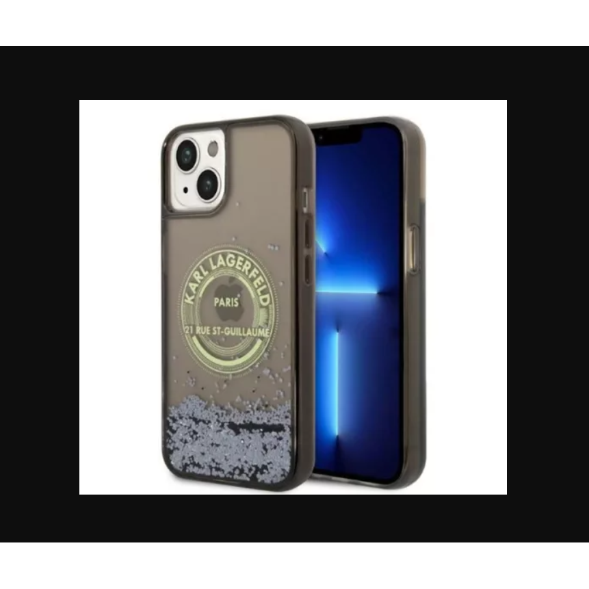 Karl Lagerfeld Apple iPhone 14 Hátlapvédő Tok - Fekete (KLHCP14SLCRSGRK)