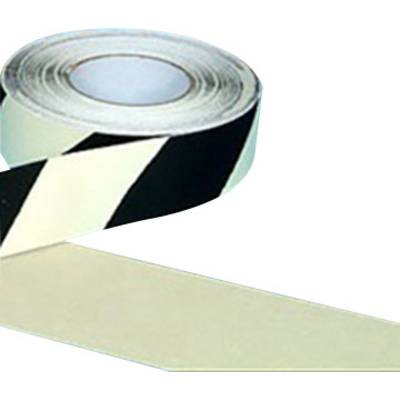 Csúszásgátló szalag, foszforeszkáló, fekete-fehér 18,3 m x 50 mm B-SAFETY AR226050 (AR226050)