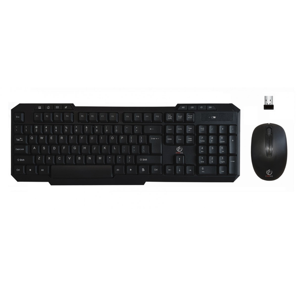 Set bezdrátové klávesnice + myši Rebeltec VORTEX černý