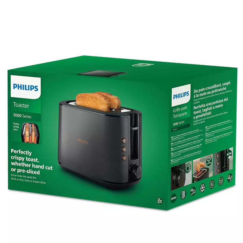 Philips HD2650/30 Viva Collection kenyérpirító széles nyílással (HD2650/30)