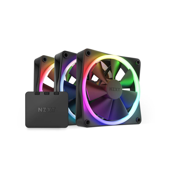 NZXT F120 RGB Core 3-pack - 120mm - Černá s RGB světlem - 34 dBA