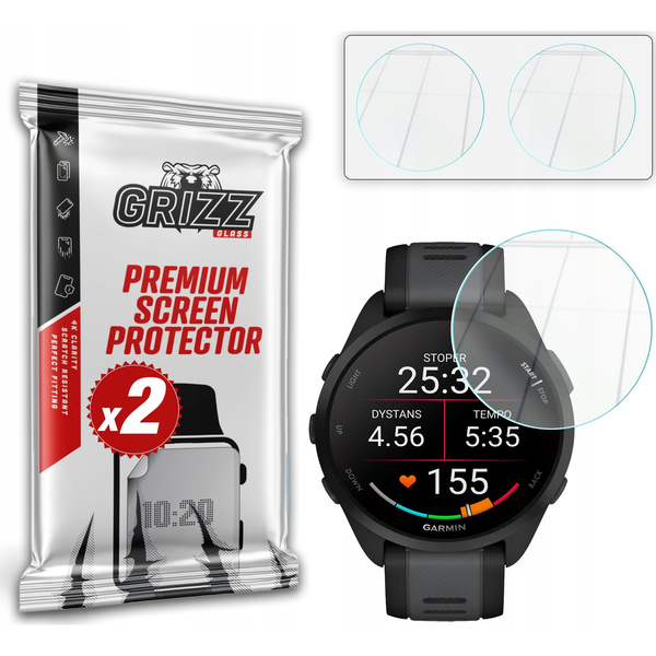 Szkło hybrydowe GrizzGlass HybridGlass do Garmin Forerunner 165
