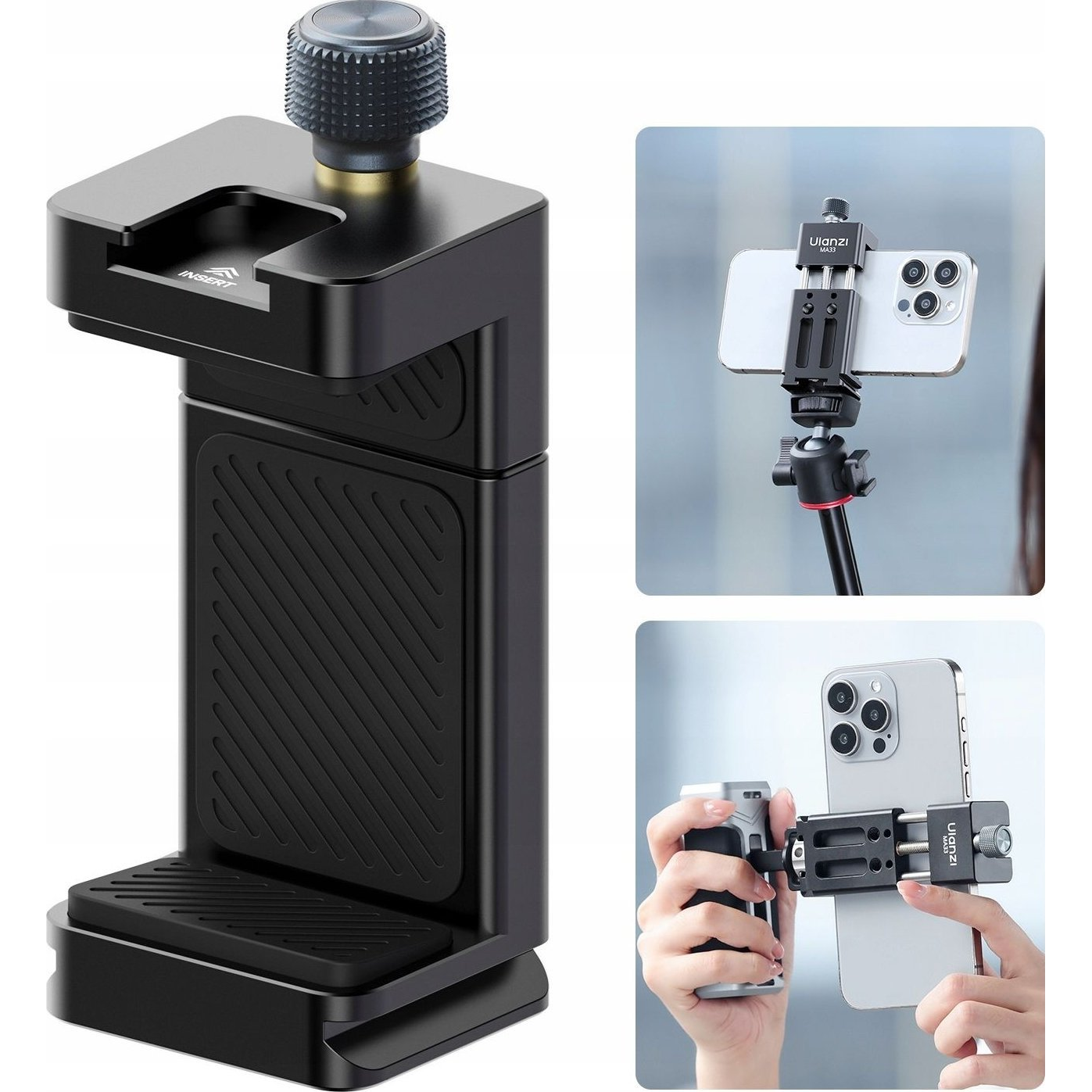 Ulanzi UL-M022 MA33 Telefontartó Adapter, Arca Swiss, 1db Vakupapucs, 3db 1/4