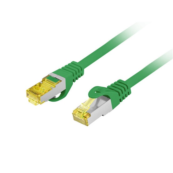 Patchcord Lanberg FTP kat.6A 0.5 m LSZH CU fluke passed zelený