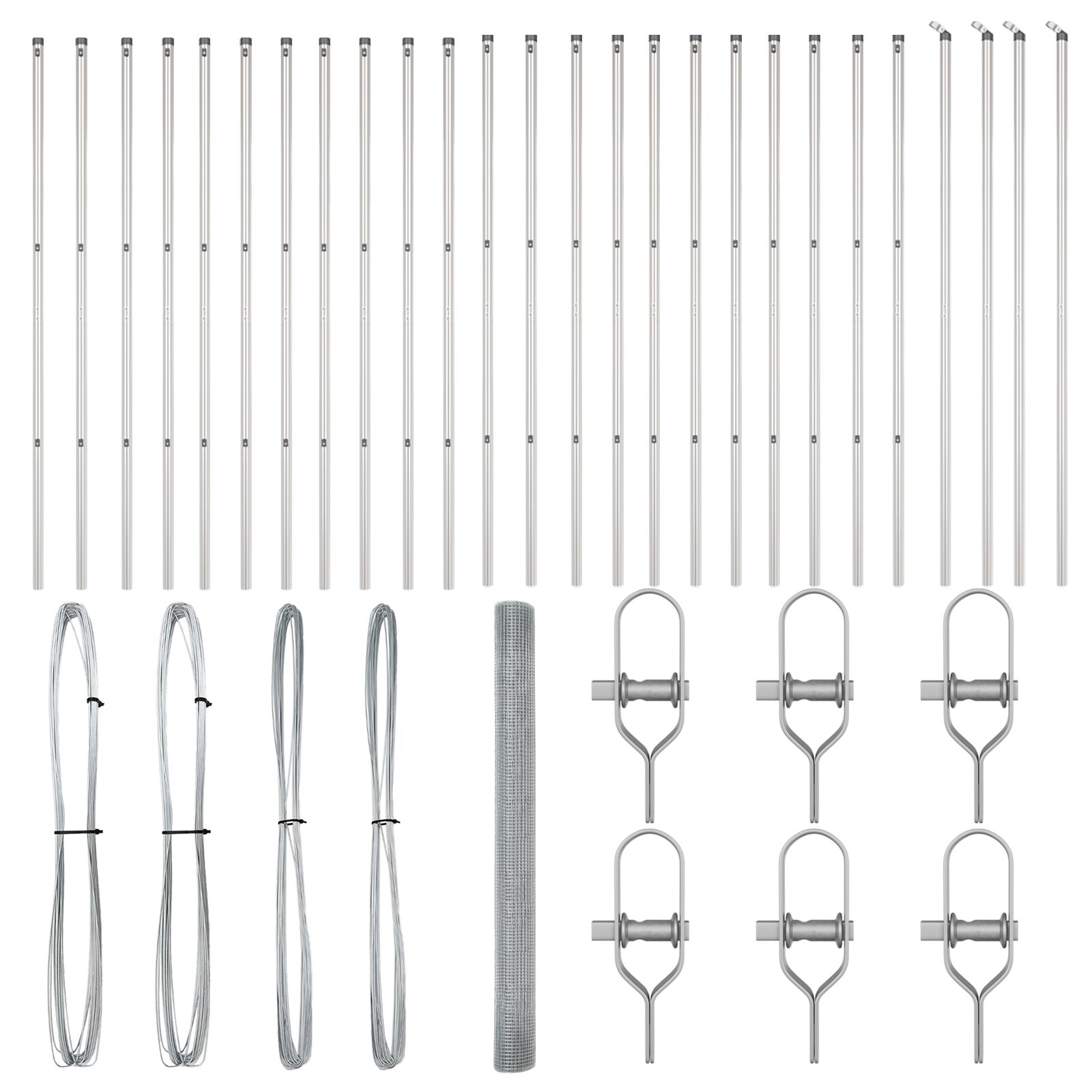 horganyzott huzalfal 13 oszloppal 1.6x50 m horganyzott acél (3351657)