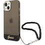 Guess Translucent Pearl Strap Apple iPhone 14 hátlap tok, fekete