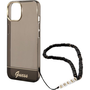 Guess Translucent Pearl Strap Apple iPhone 14 hátlap tok, fekete
